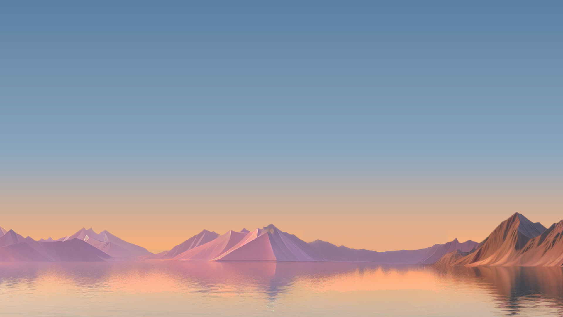 Gebirgskette im Sonnenuntergang